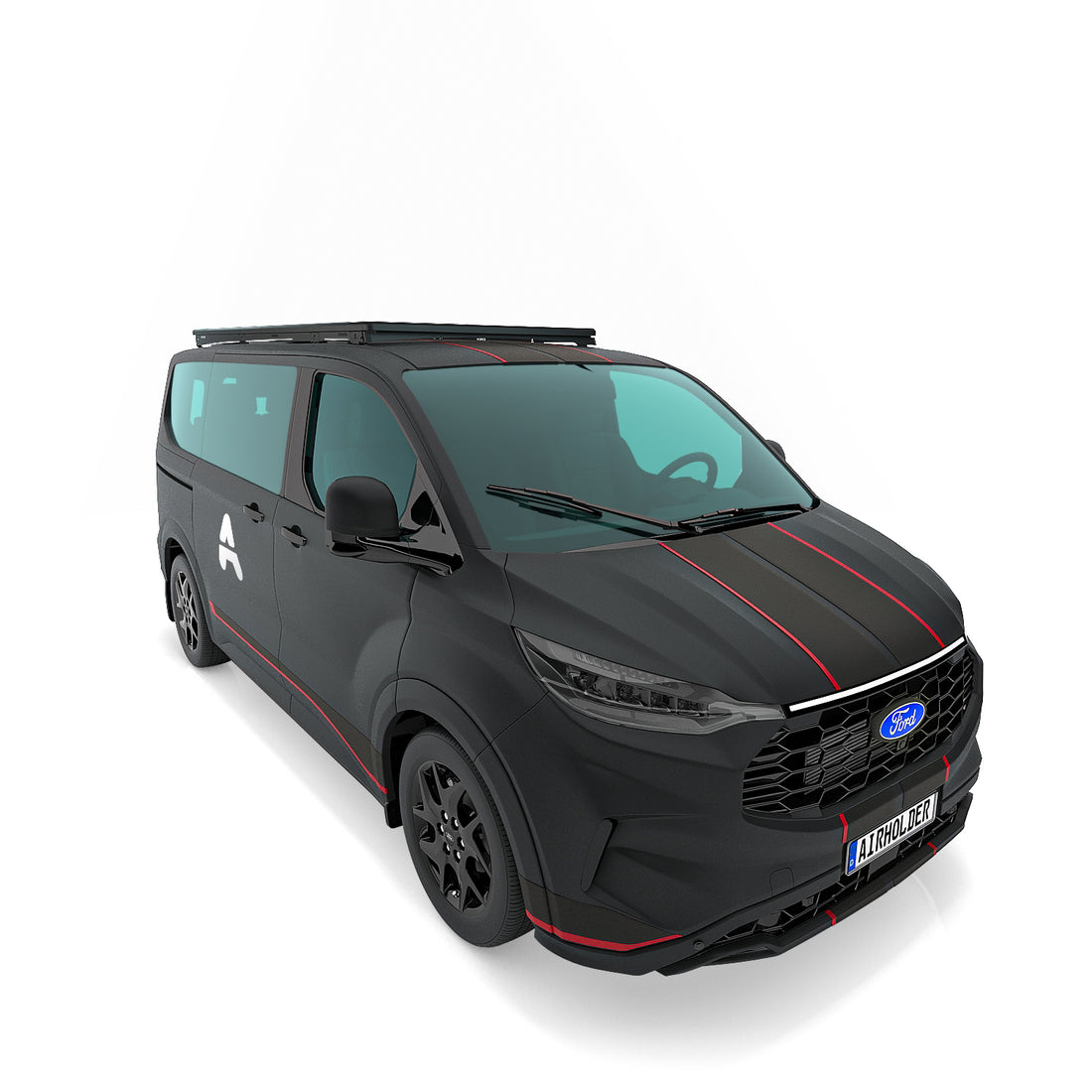 Dachträger Ford Transit / Tourneo Custom V710 L1 (Copy) – Seitenansicht auf dem Fahrzeug