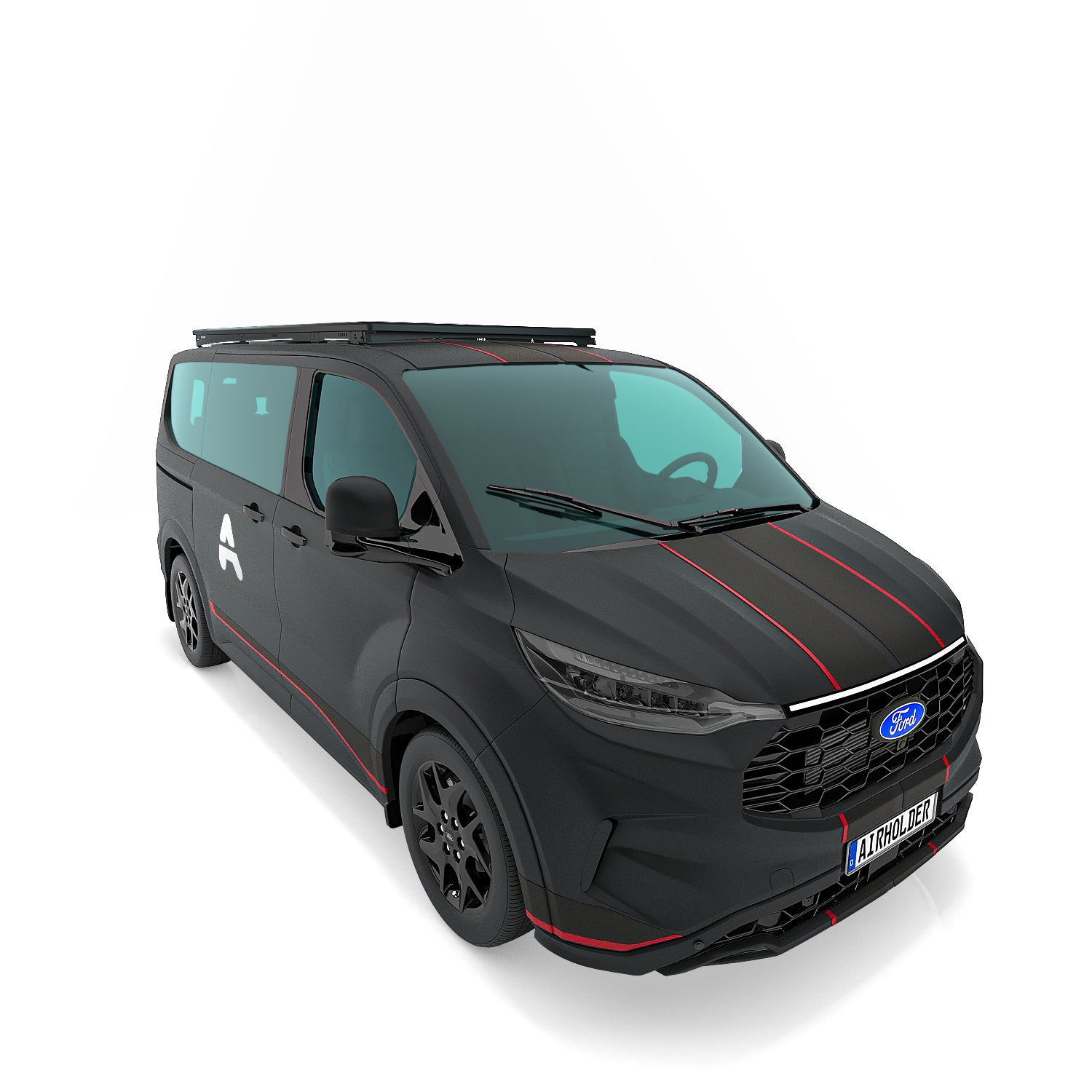Dachträger Ford Transit / Tourneo Custom V710 L1 (Copy) – Seitenansicht auf dem Fahrzeug