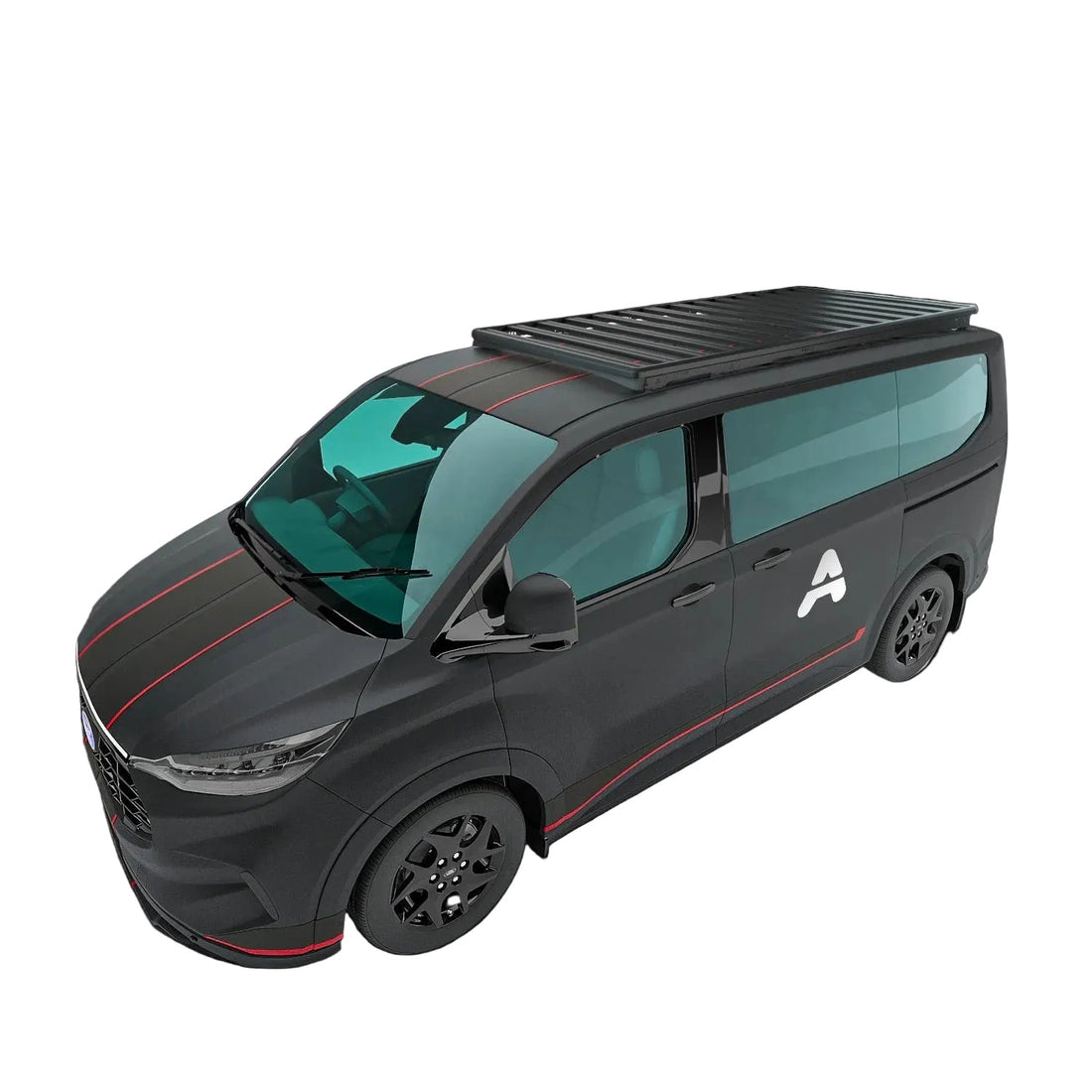 Dachträger Ford Transit / Tourneo Custom V710 L1 (Copy) – montiert auf Fahrzeug, Gesamtansicht