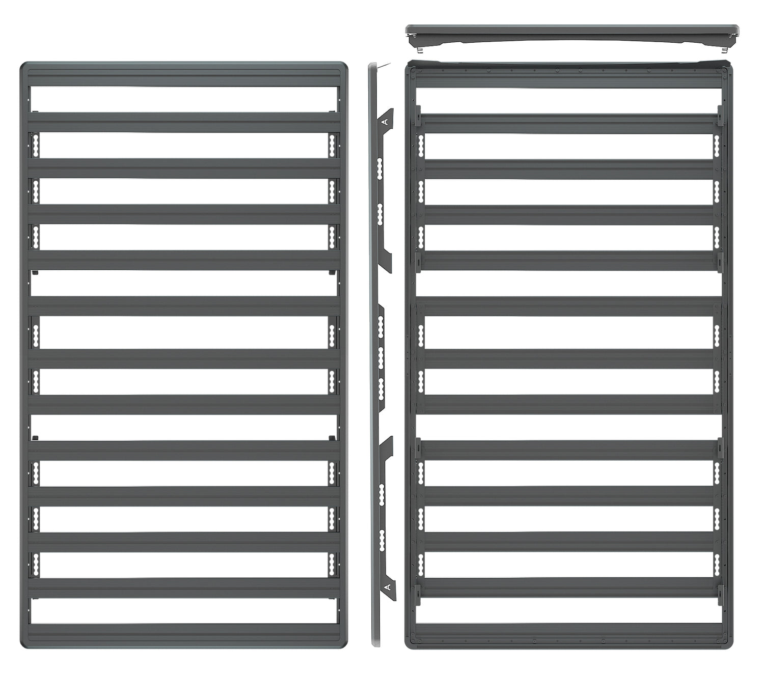Dachträger Volkswagen Transporter T5/T6 SWB Airholder Breit / Wide Version – Draufsicht der Dachplattform