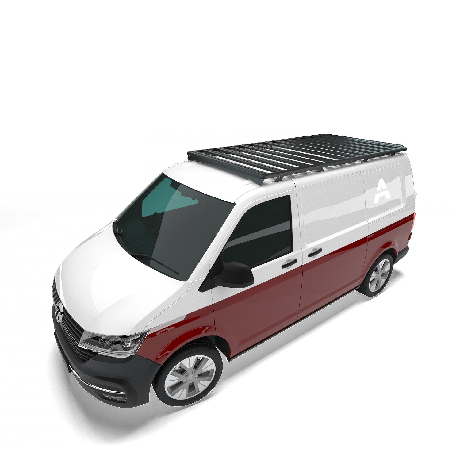 Dachträger Volkswagen Transporter T5/T6 SWB Airholder Breit / Wide Version – montiert auf Fahrzeug, Gesamtansicht